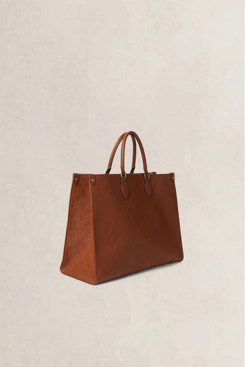 Louis Vuitton Cognac OnTheGo Monogram Empreinte GM Shoulder Bag
