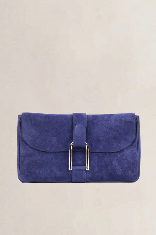 Delvaux Bleu Nuit Givry Clutch