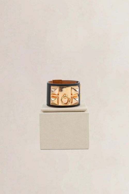 Hermès Black Collier De Chien S Bracelet