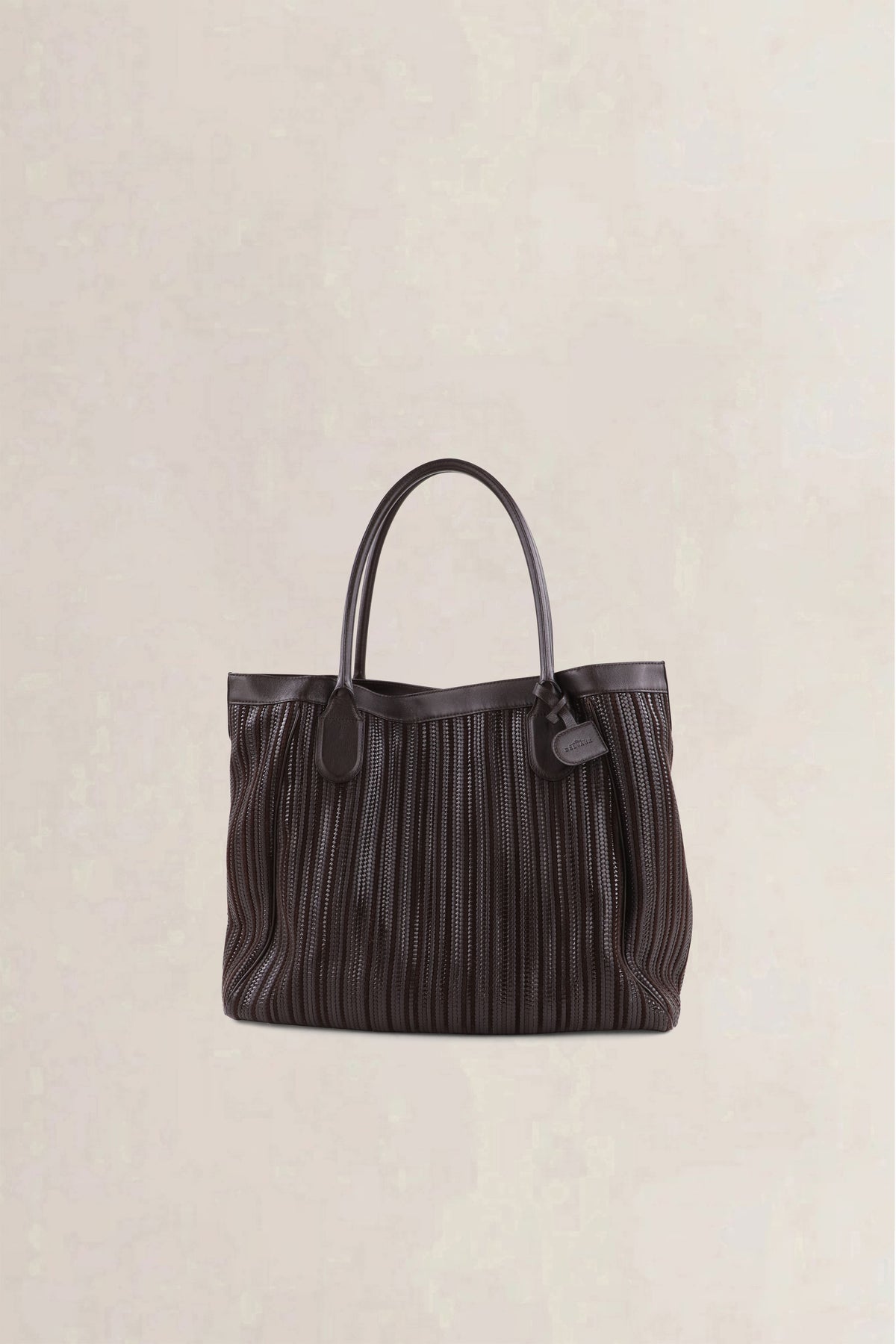 Delvaux Dark Brown Toile de Cuir Shoulder Bag