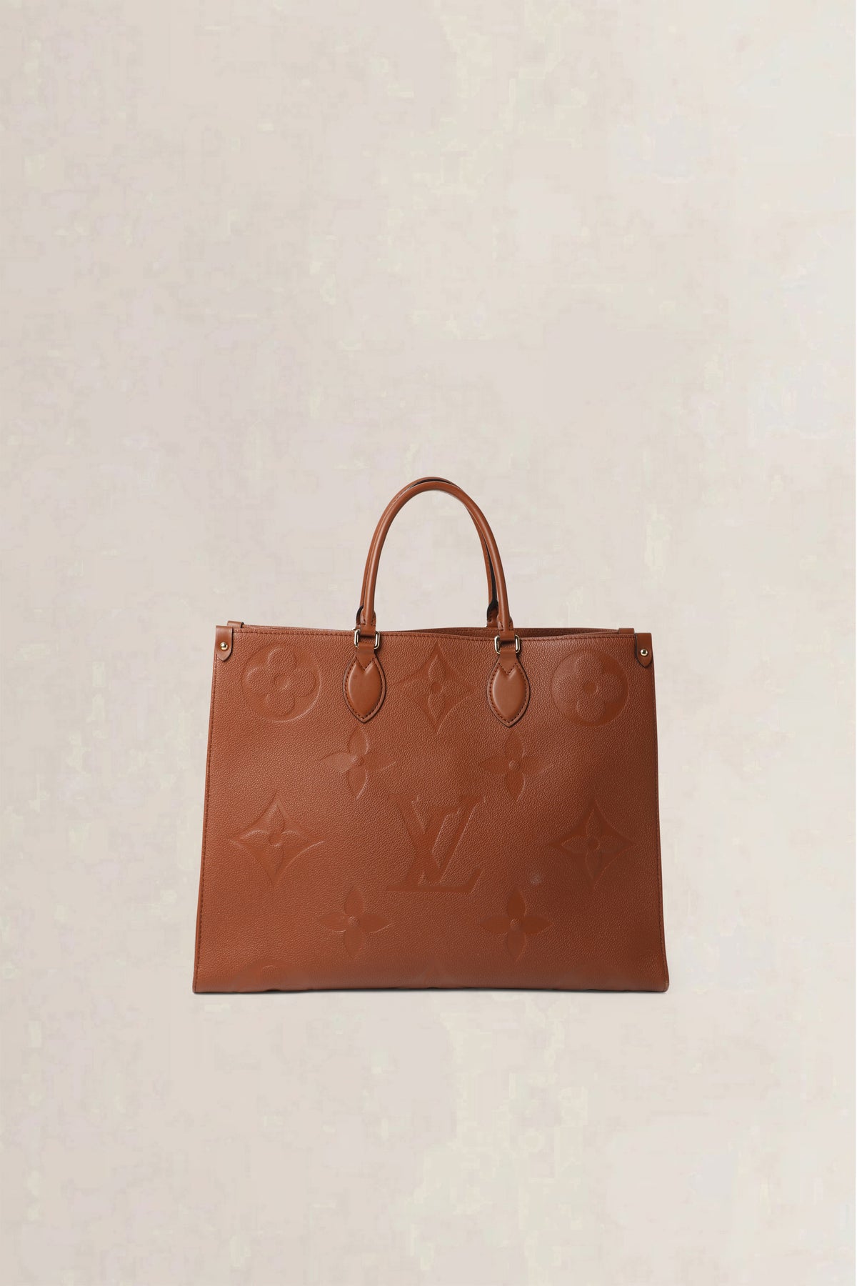 Louis Vuitton Cognac OnTheGo Monogram Empreinte GM Shoulder Bag