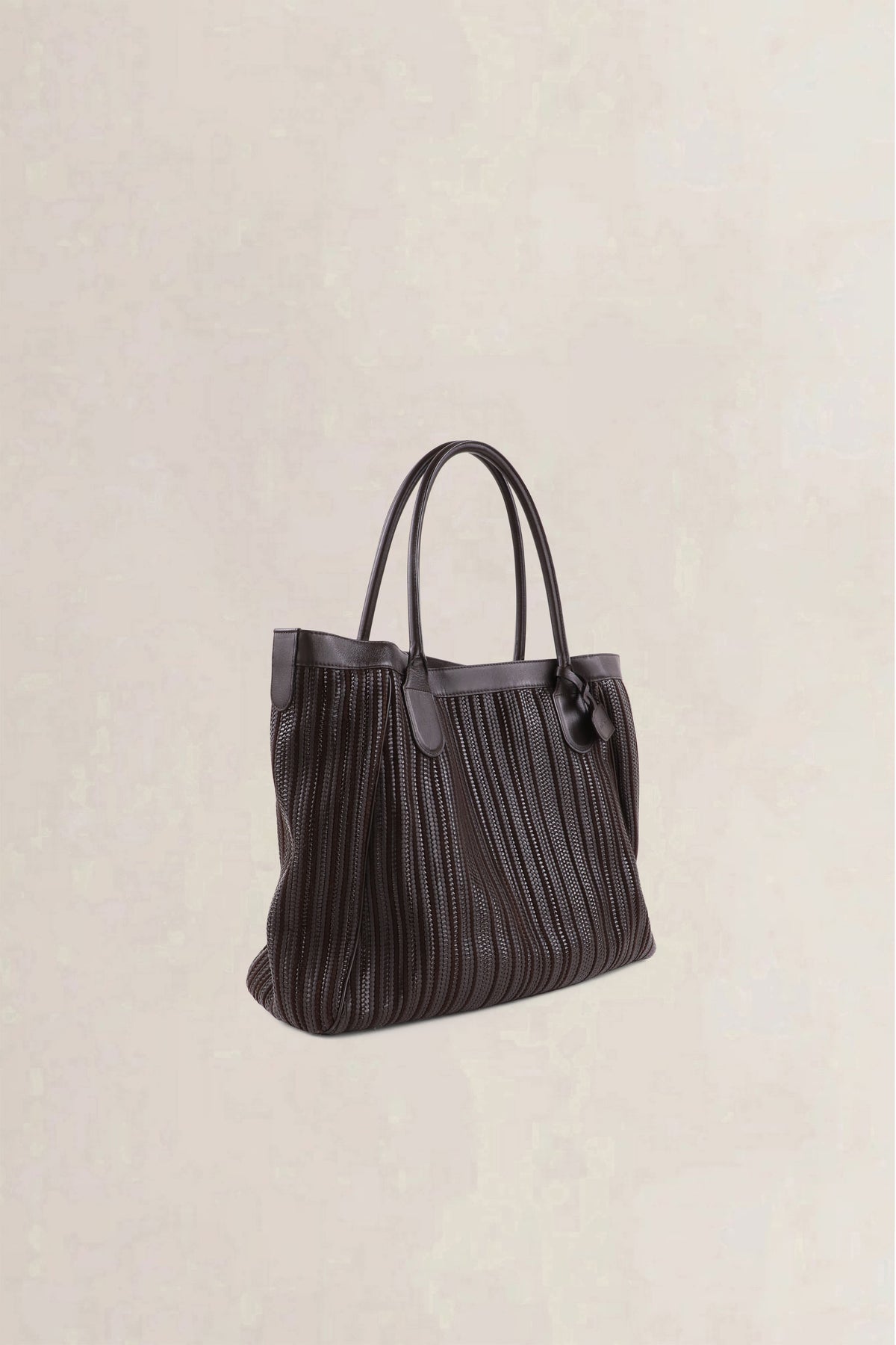 Delvaux Dark Brown Toile de Cuir Shoulder Bag