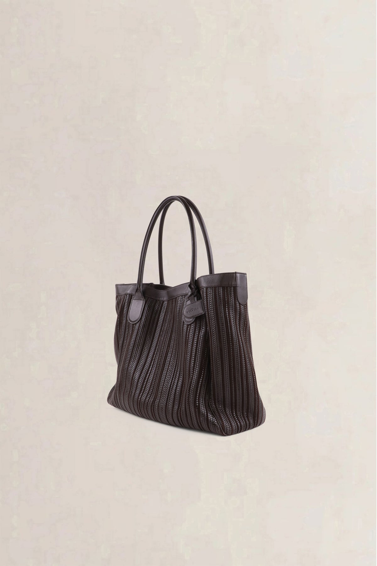 Delvaux Dark Brown Toile de Cuir Shoulder Bag