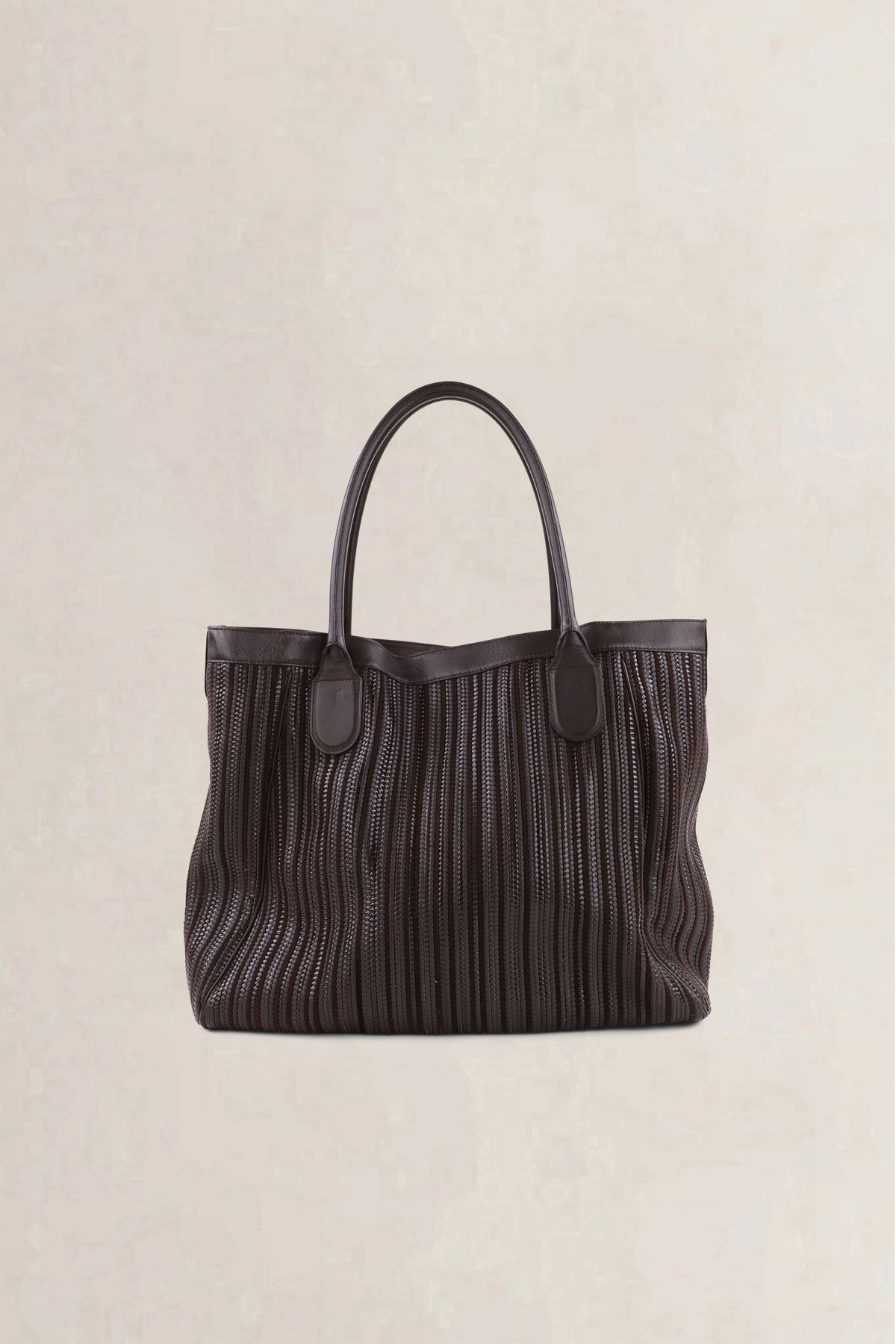 Delvaux Dark Brown Toile de Cuir Shoulder Bag