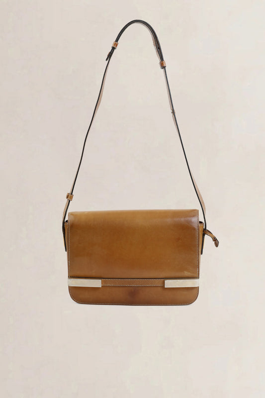 Delvaux Brown Leather Crossbody Bag