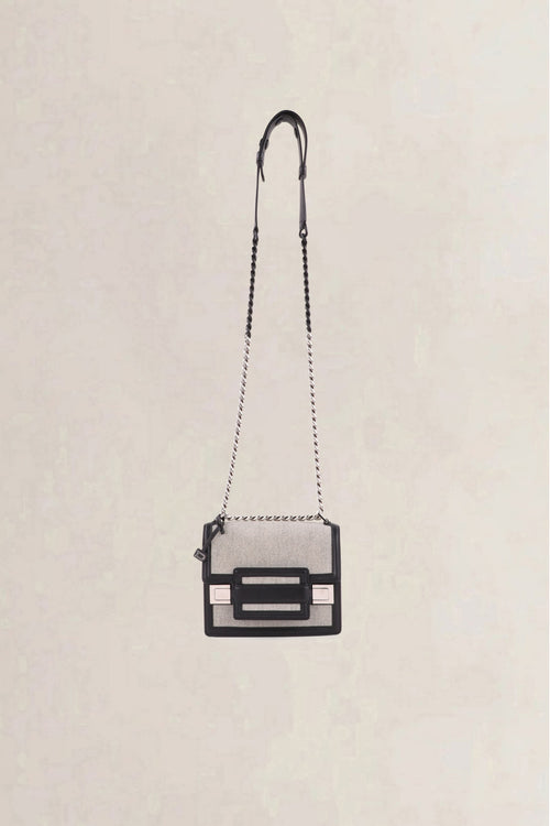 Delvaux Grey Madame Mini Canvas Crossbody Bag