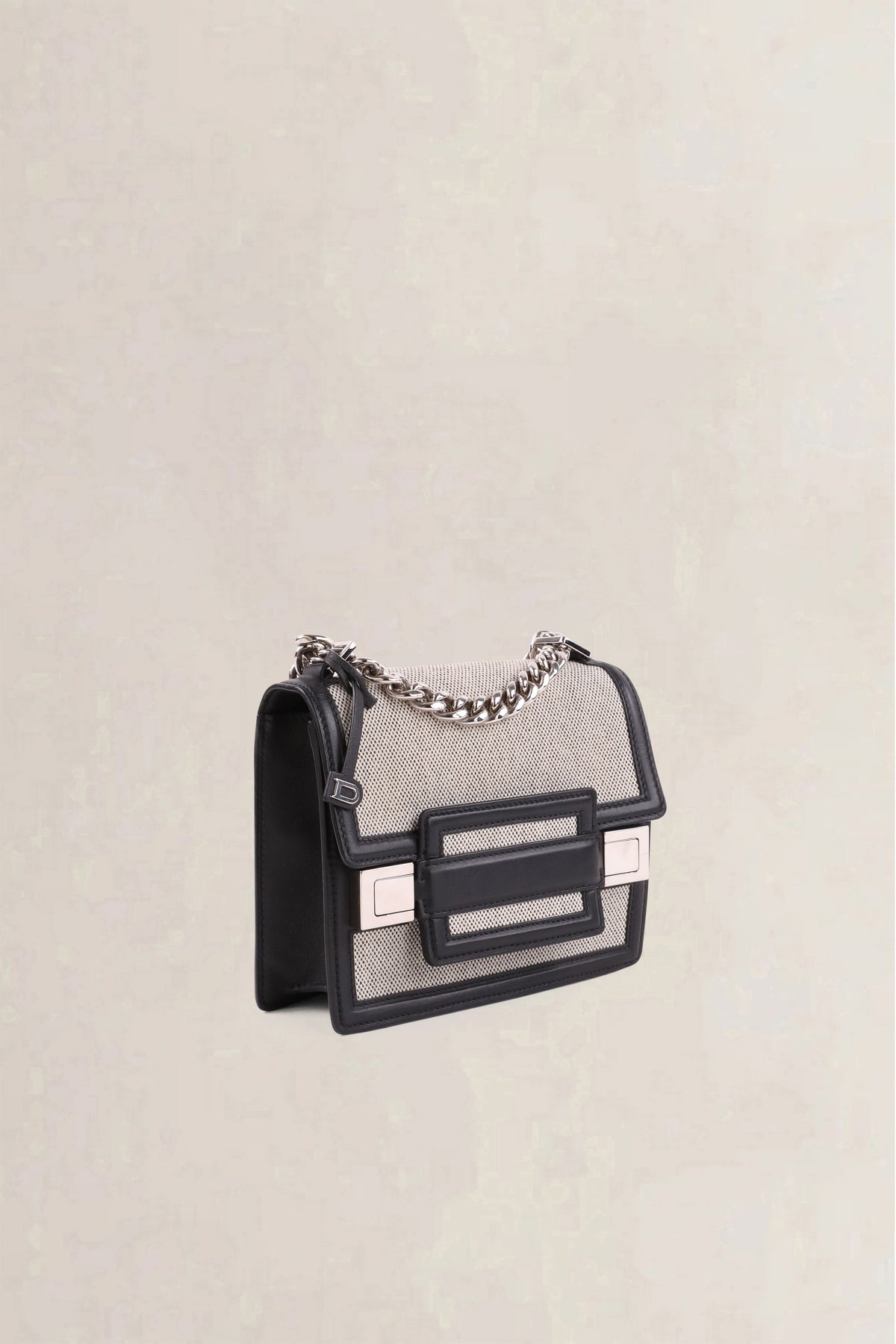 Delvaux Grey Madame Mini Canvas Crossbody Bag