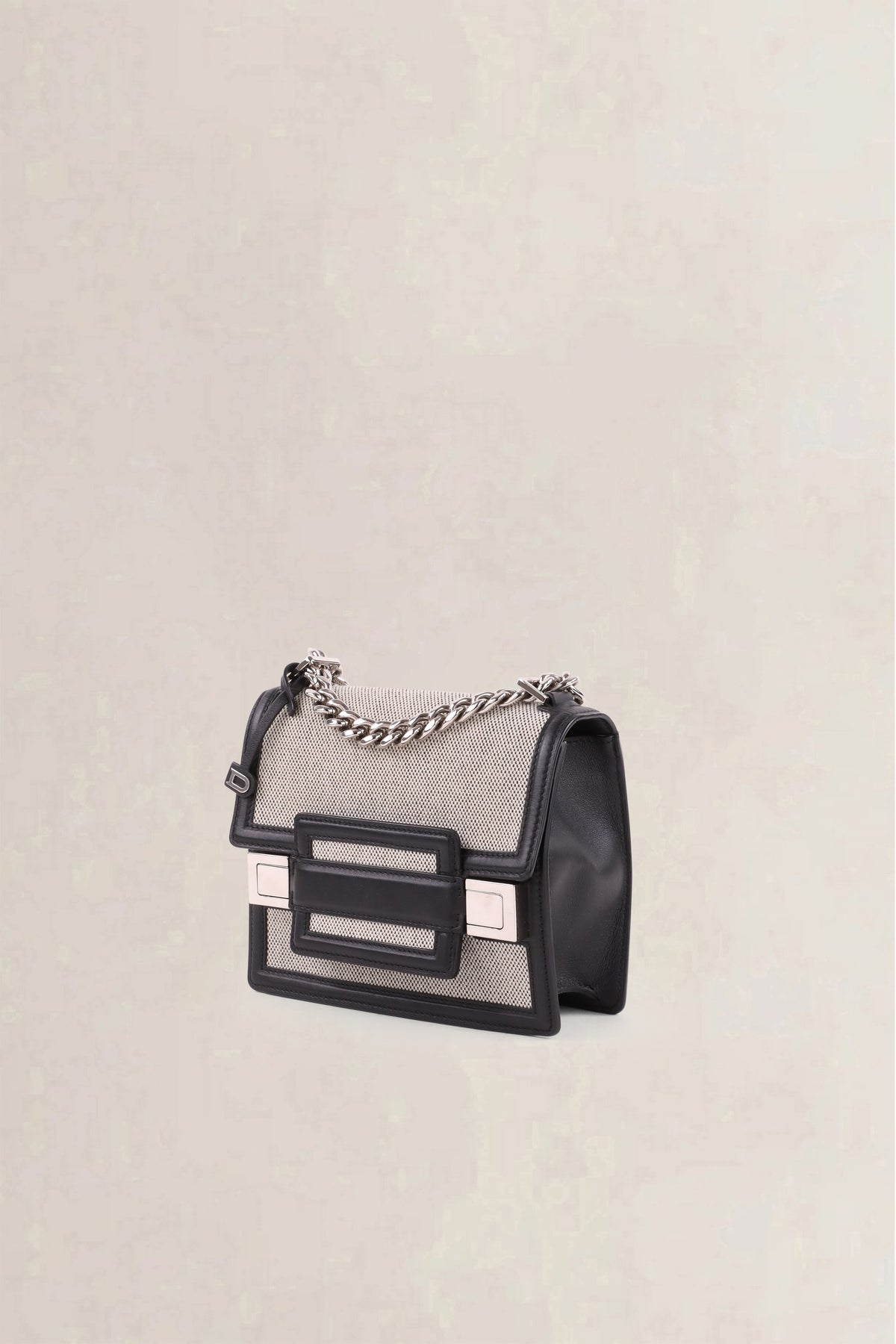 Delvaux Grey Madame Mini Canvas Crossbody Bag