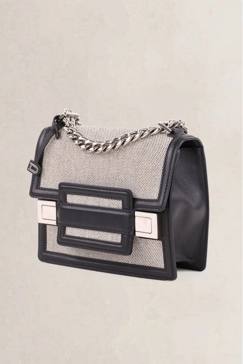 Delvaux Grey Madame Mini Canvas Crossbody Bag
