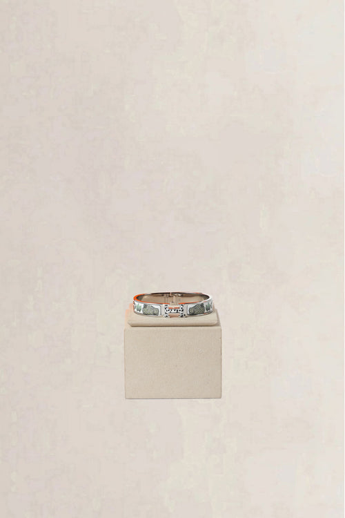Hermès Les Léopards Clic H Narrow Bracelet