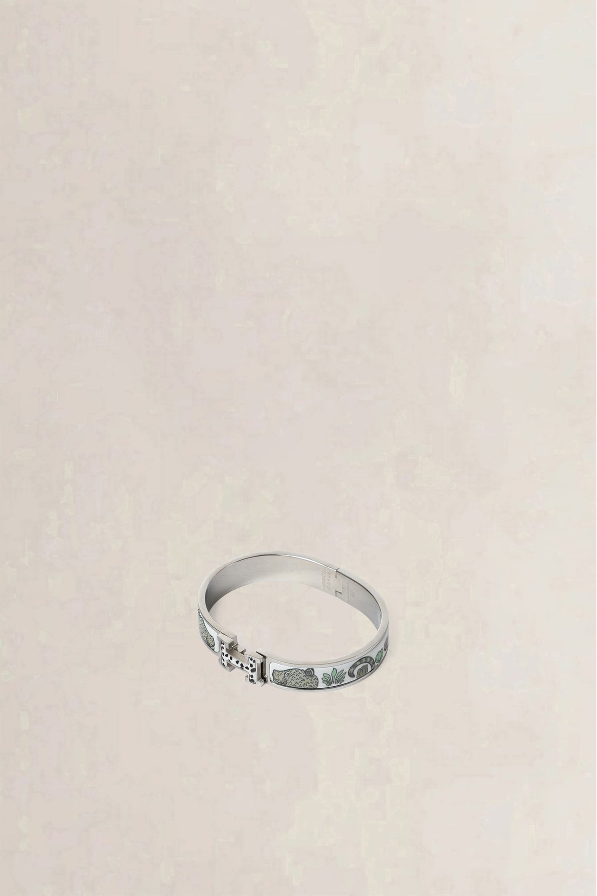 Hermès Les Léopards Clic H Narrow Bracelet