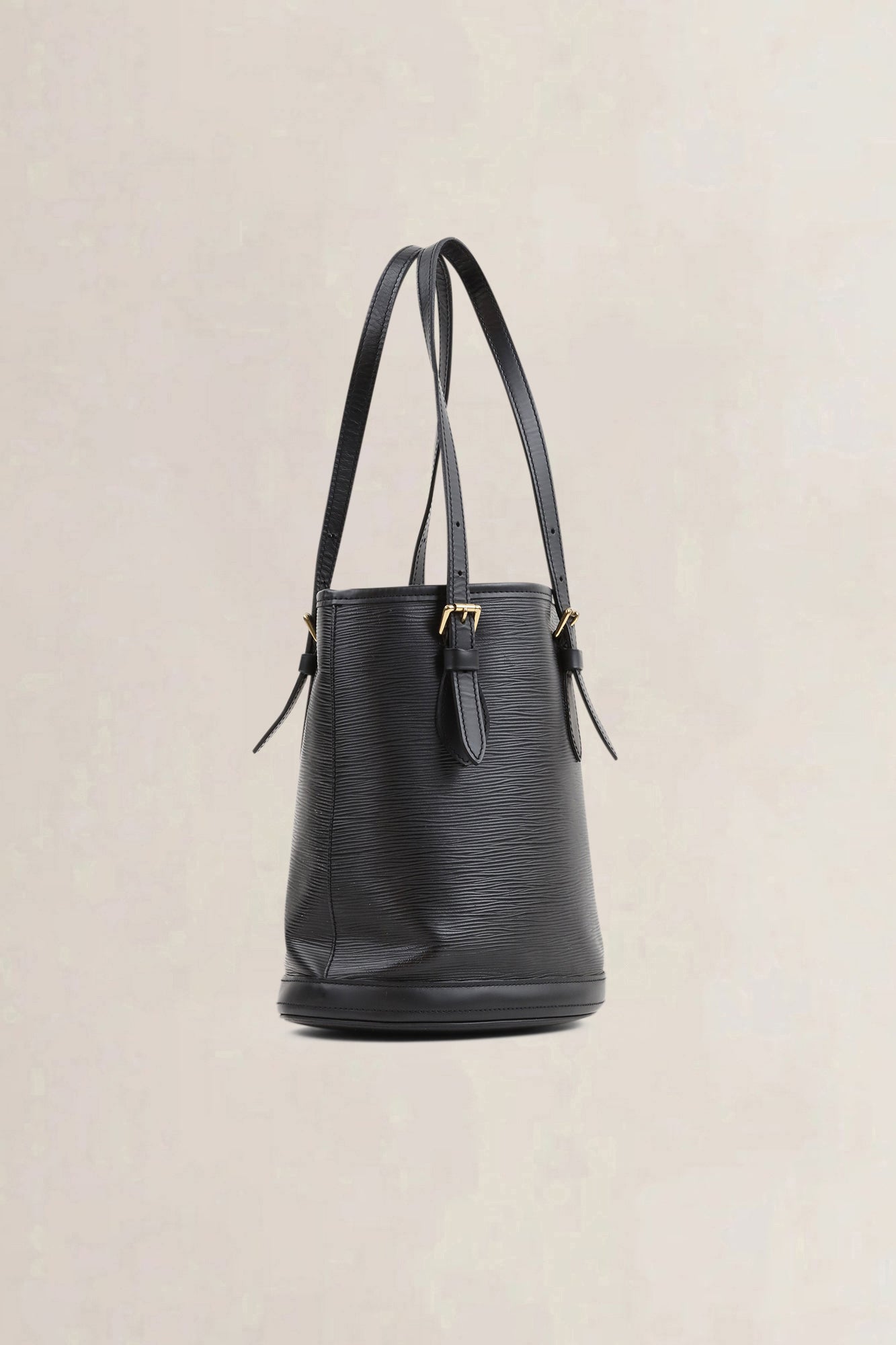 Louis Vuitton Black Epi Leather Top Handle Bucket Bag