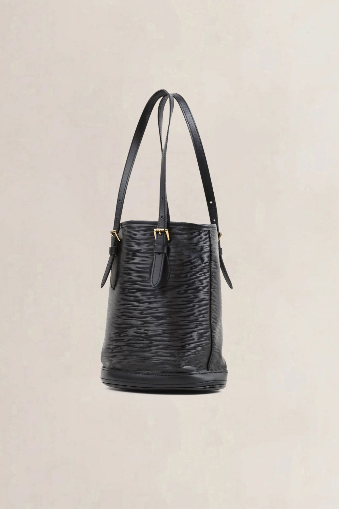 Louis Vuitton Black Epi Leather Top Handle Bucket Bag