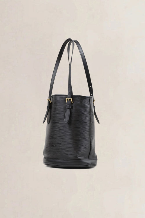 Louis Vuitton Black Epi Leather Top Handle Bucket Bag