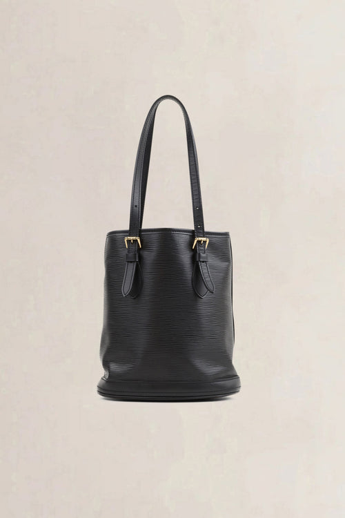 Louis Vuitton Black Epi Leather Top Handle Bucket Bag