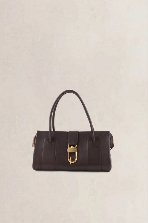 Delvaux Brown Le Georges GM Top Handle Bag