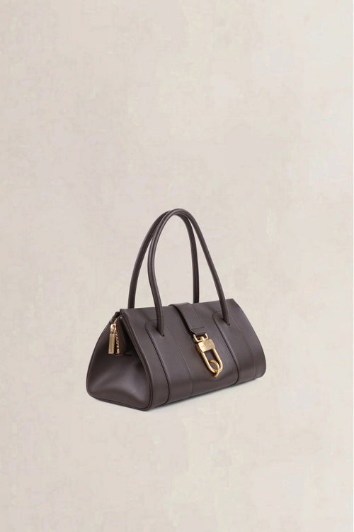 Delvaux Brown Le Georges GM Top Handle Bag