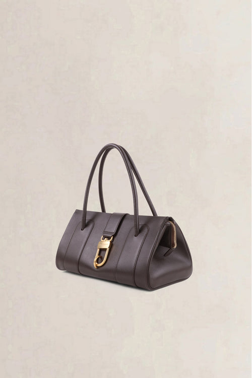 Delvaux Brown Le Georges GM Top Handle Bag