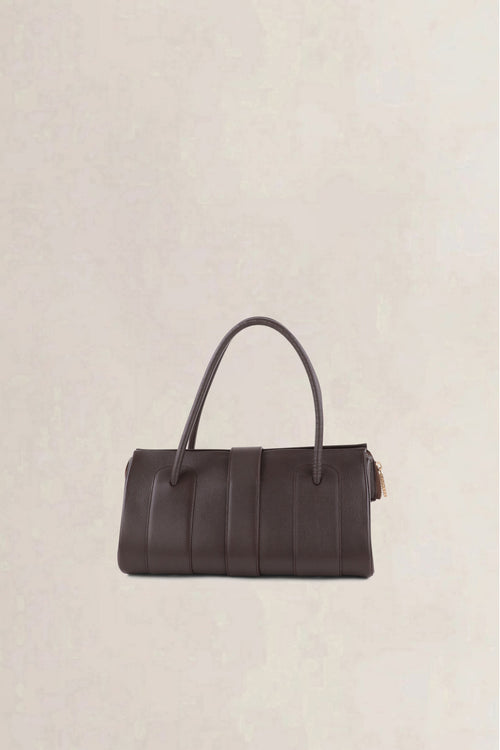 Delvaux Brown Le Georges GM Top Handle Bag