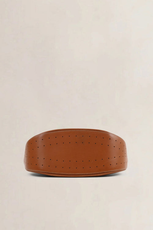 Delvaux Cognac Sourire Top Handle Bag