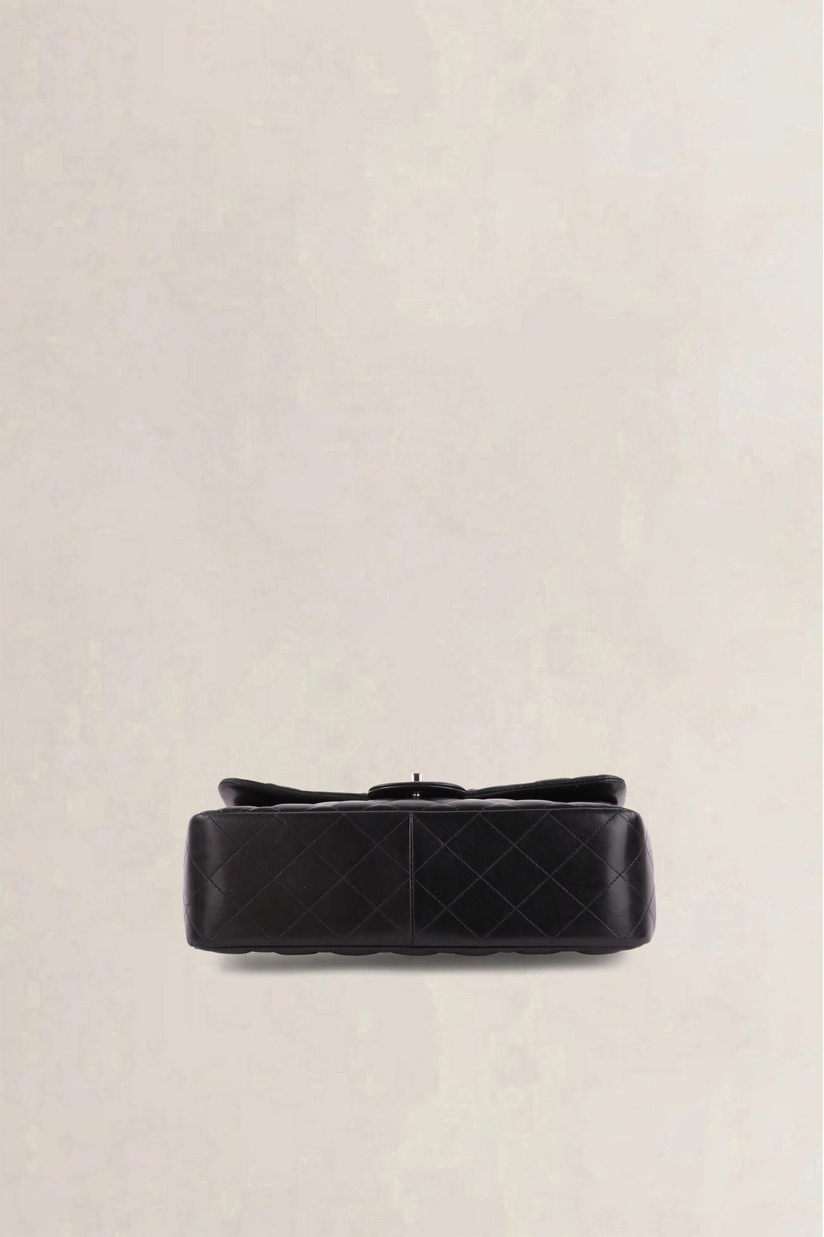 Chanel Black Lambskin Quilted Jumbo Classic Flap Crossbody Bag