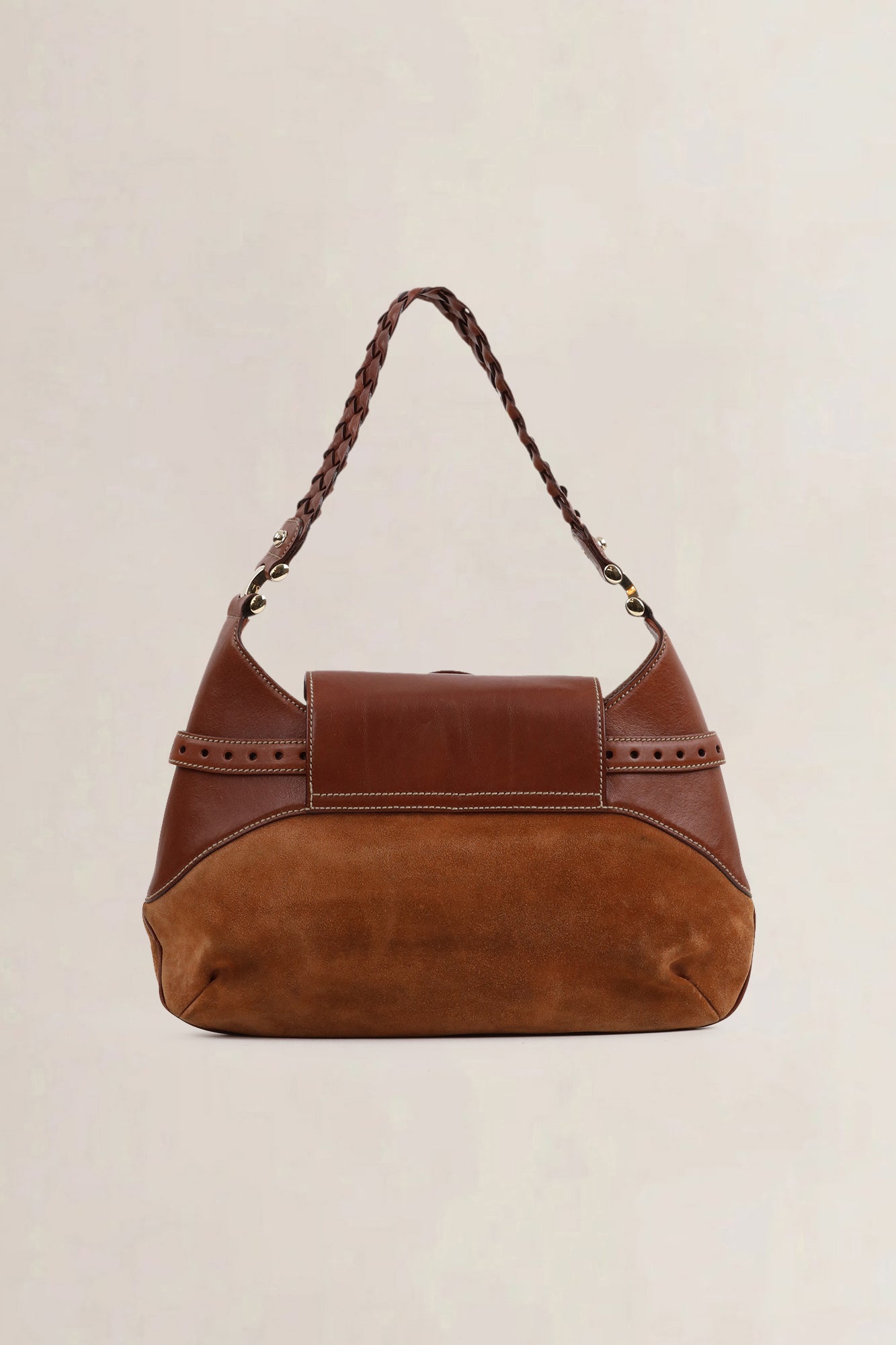 Gucci Brown Suède Pelham Horsebit Shoulder Bag