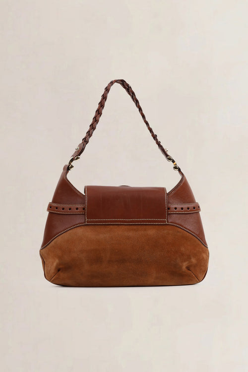 Gucci Brown Suède Pelham Horsebit Shoulder Bag