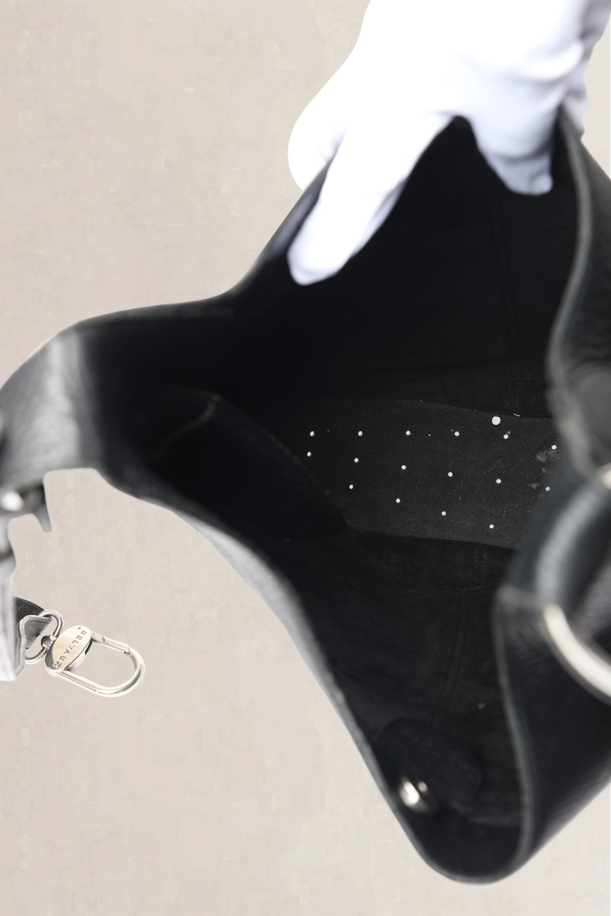 Delvaux Black Satan Shoulder Bag