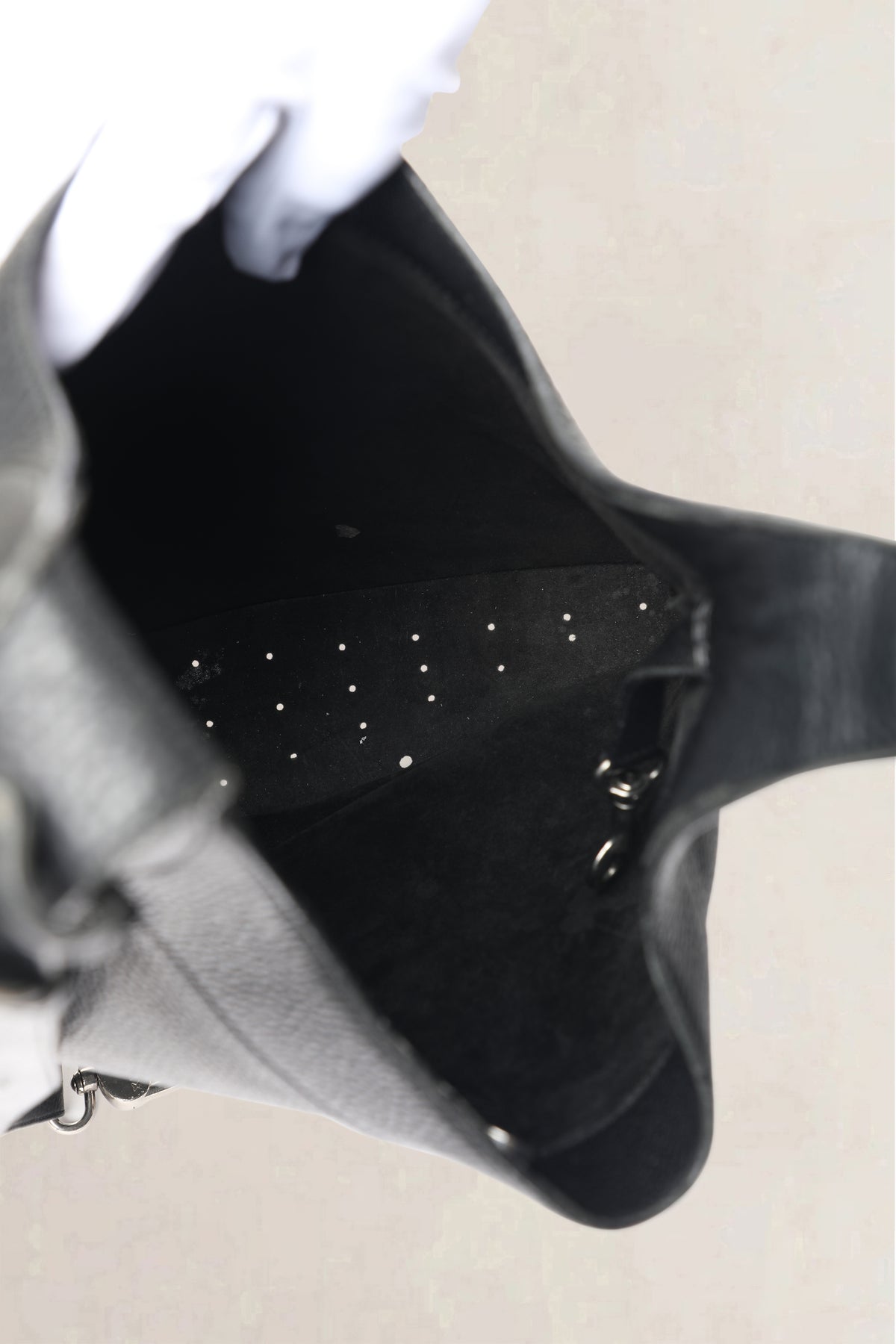 Delvaux Black Satan Shoulder Bag