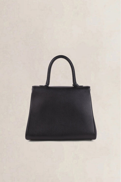 Delvaux Black Brillant Autruche MM Crossbody Bag
