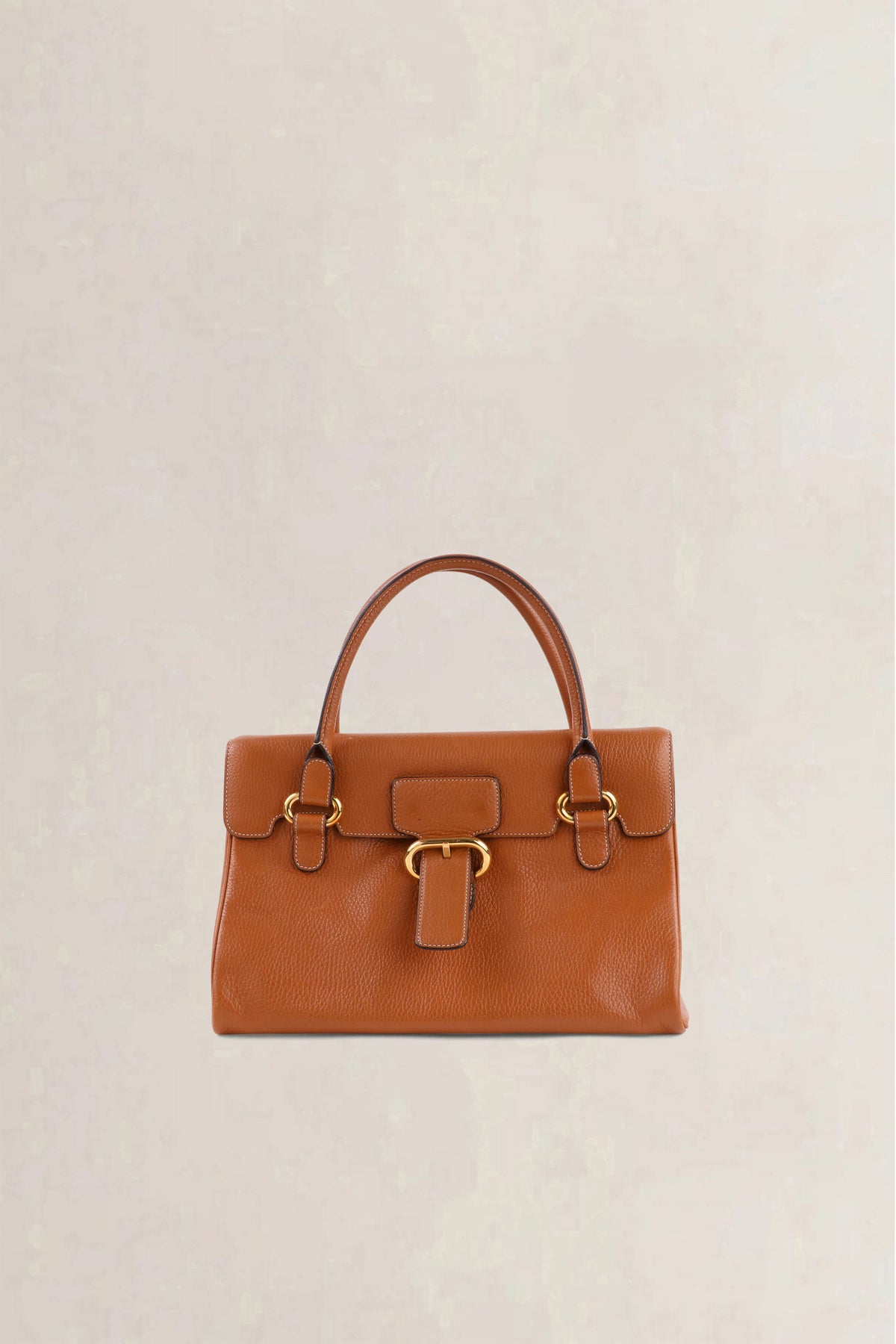 Delvaux Vintage Cognac Jumping Calf Top Handle Bag