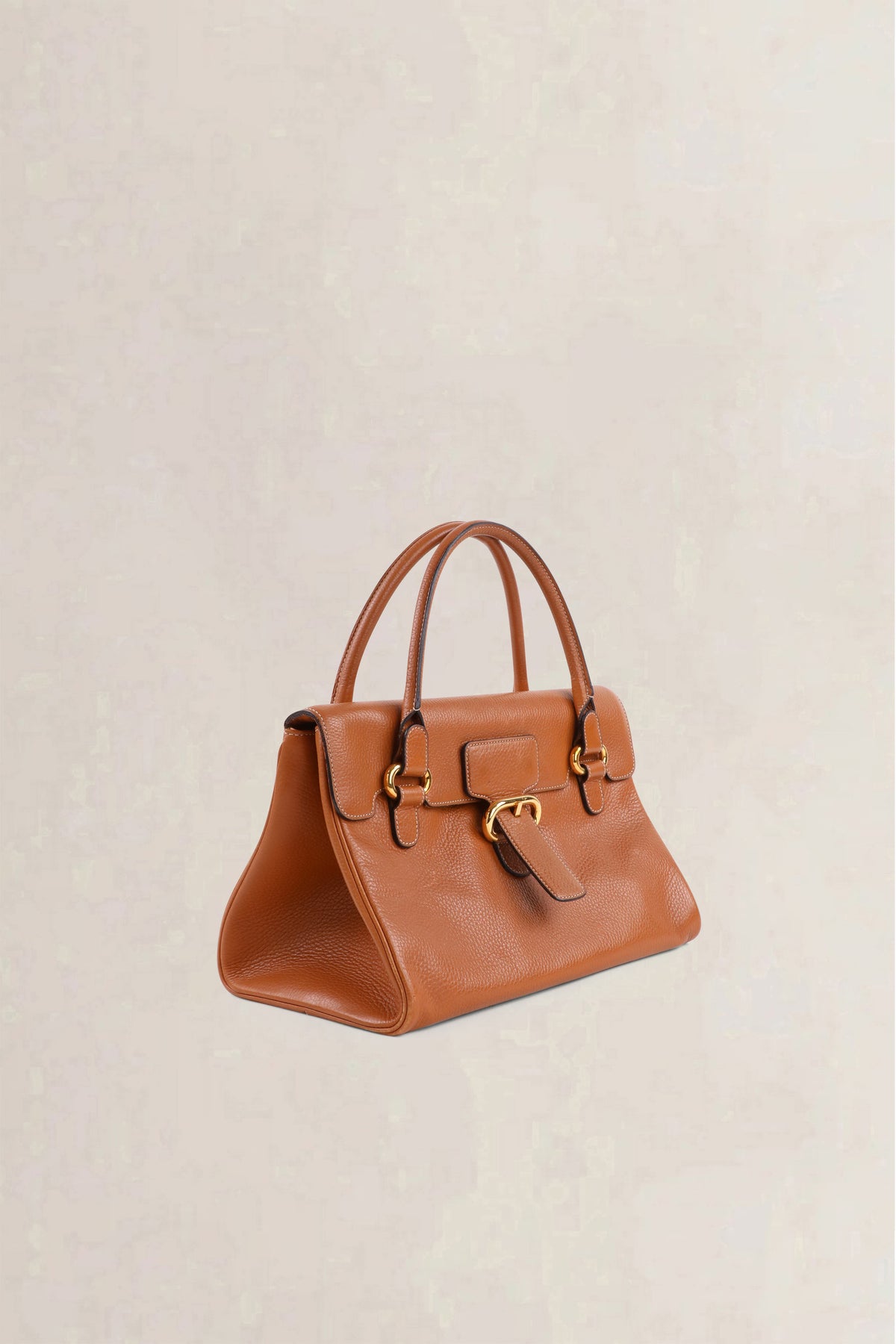 Delvaux Vintage Cognac Jumping Calf Top Handle Bag