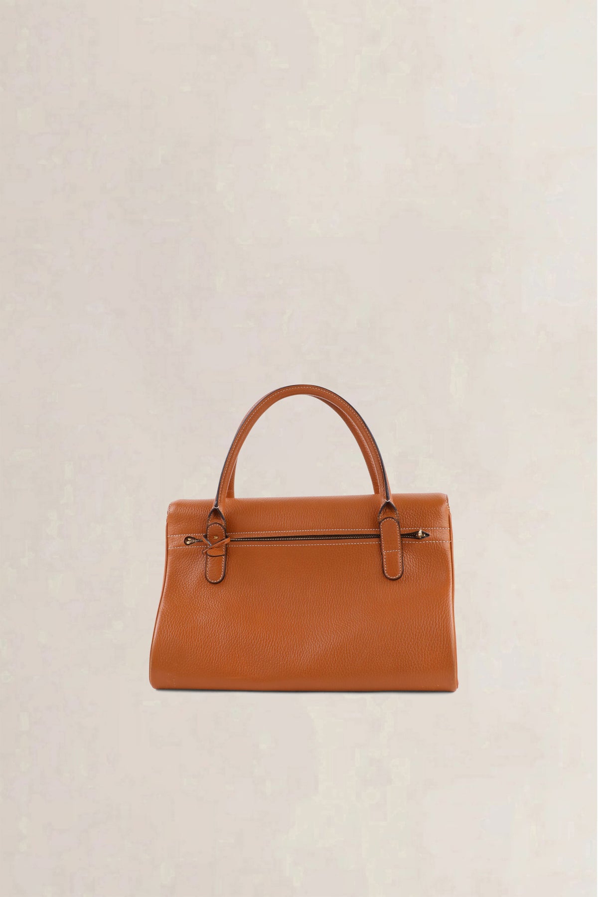 Delvaux Vintage Cognac Jumping Calf Top Handle Bag
