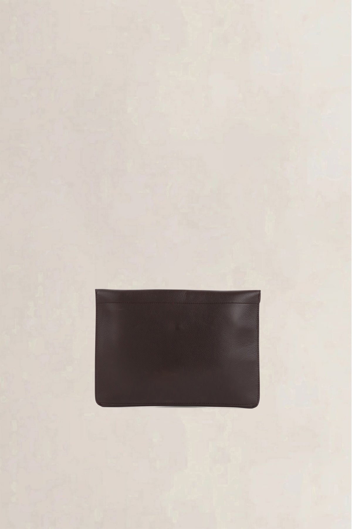 Delvaux Dark Brown Jumping Calf Envelope Clutch