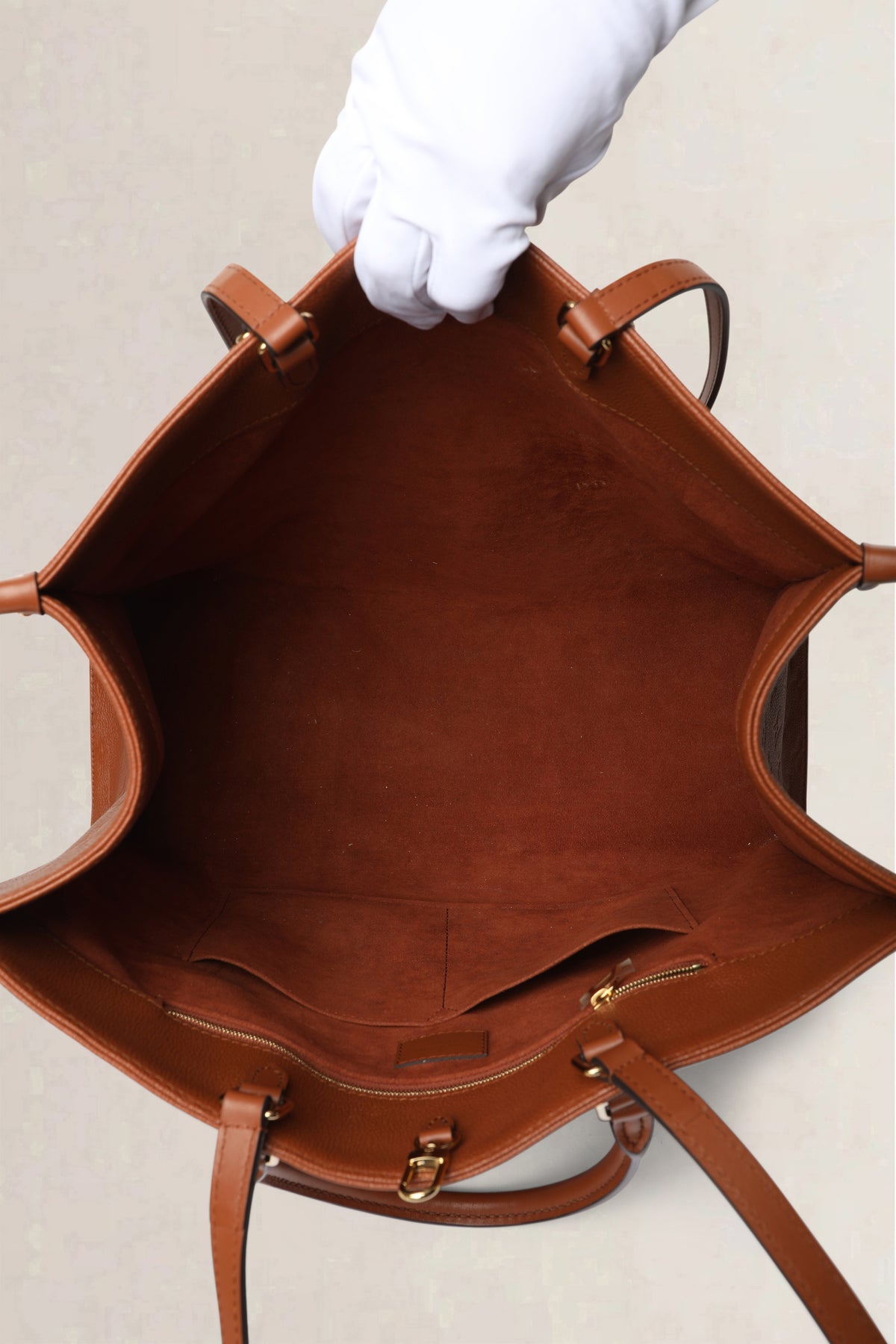 Louis Vuitton Cognac OnTheGo Monogram Empreinte GM Shoulder Bag