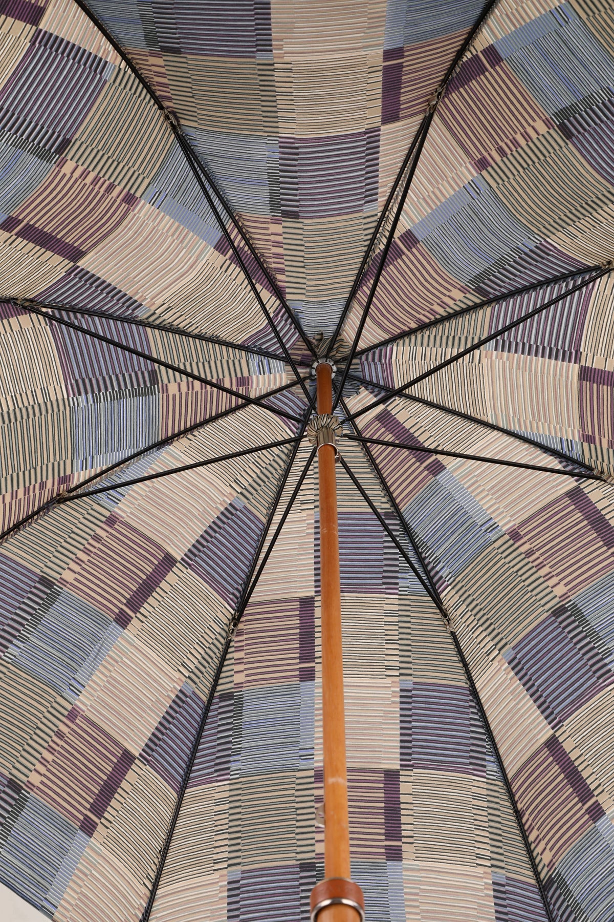 Delvaux Blue Checked Umbrella