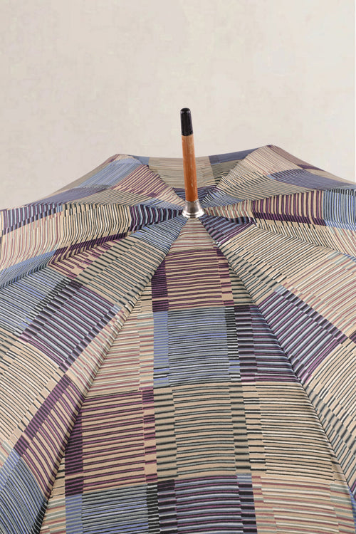 Delvaux Blue Checked Umbrella