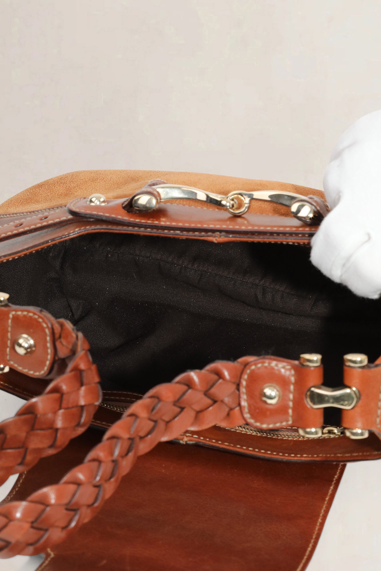 Gucci Brown Suède Pelham Horsebit Shoulder Bag