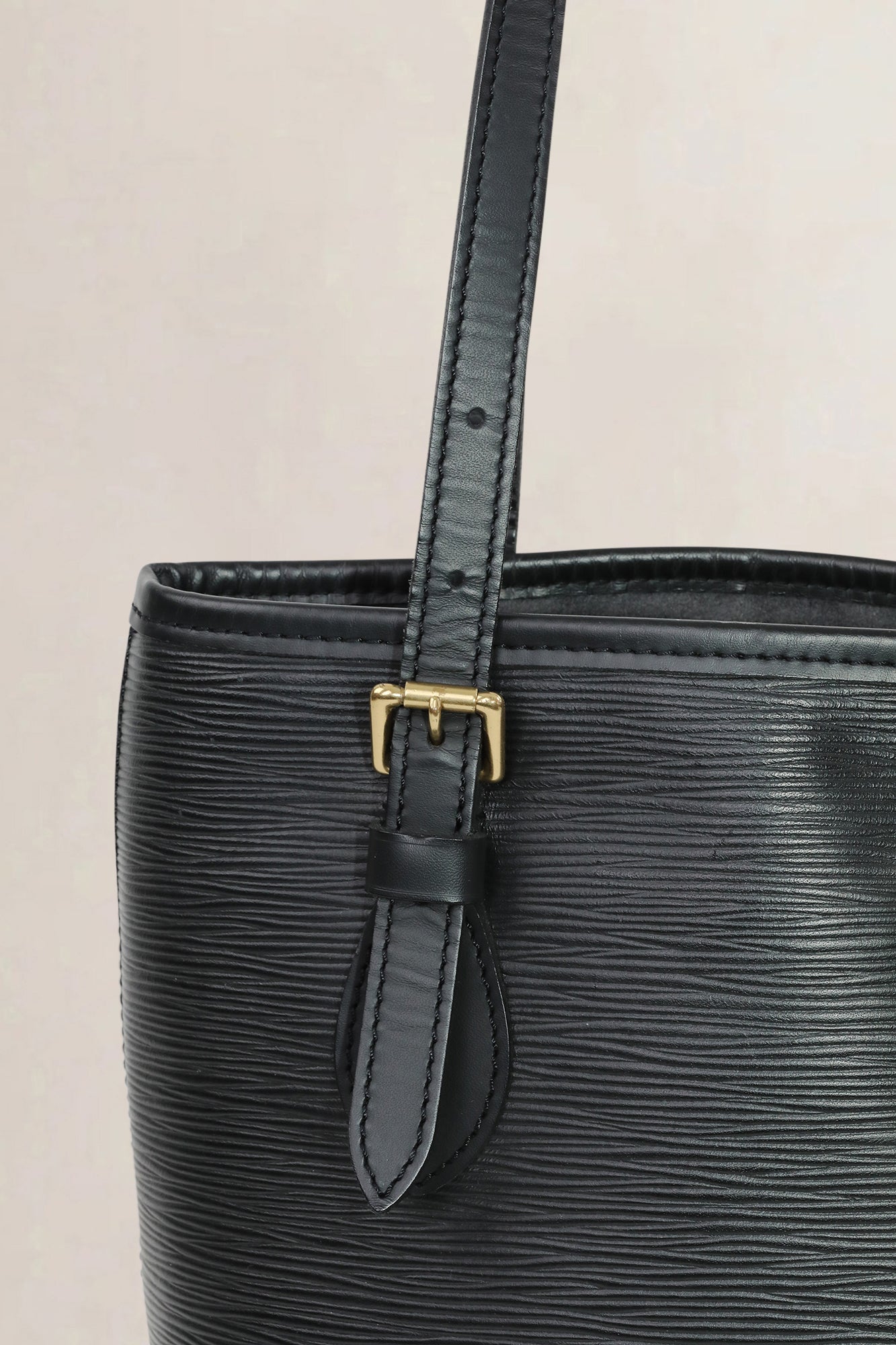 Louis Vuitton Black Epi Leather Top Handle Bucket Bag