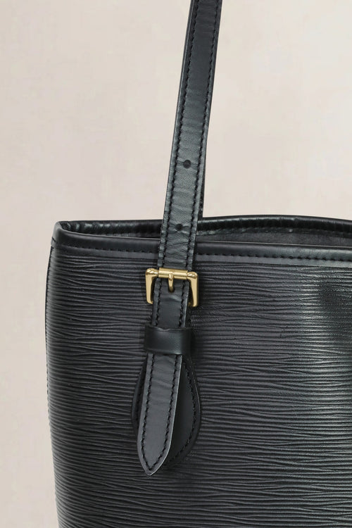 Louis Vuitton Black Epi Leather Top Handle Bucket Bag