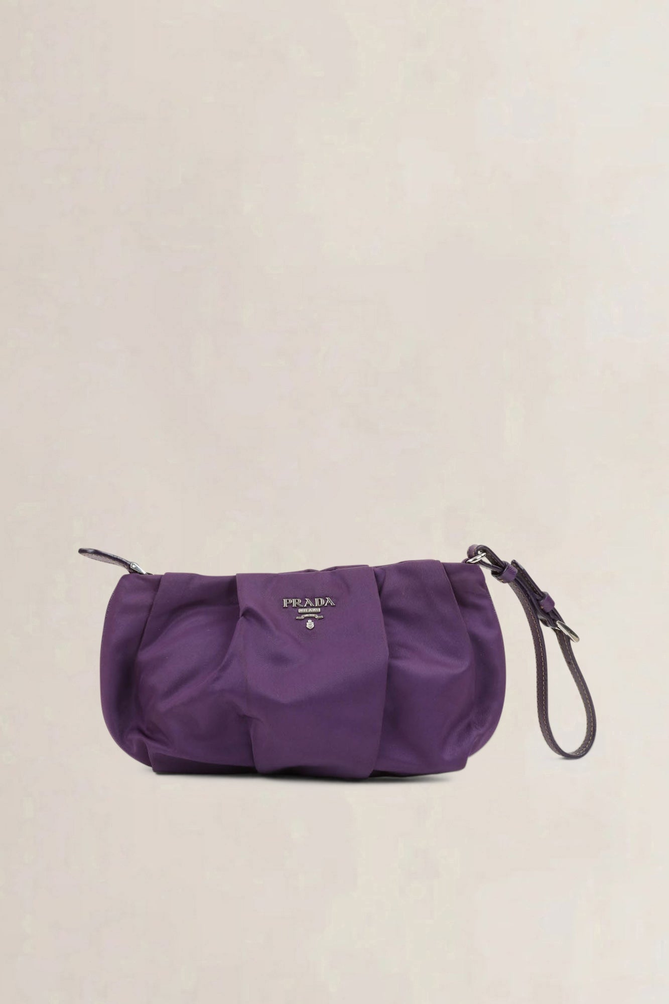 Prada Purple Tessuto Wristlet Clutch