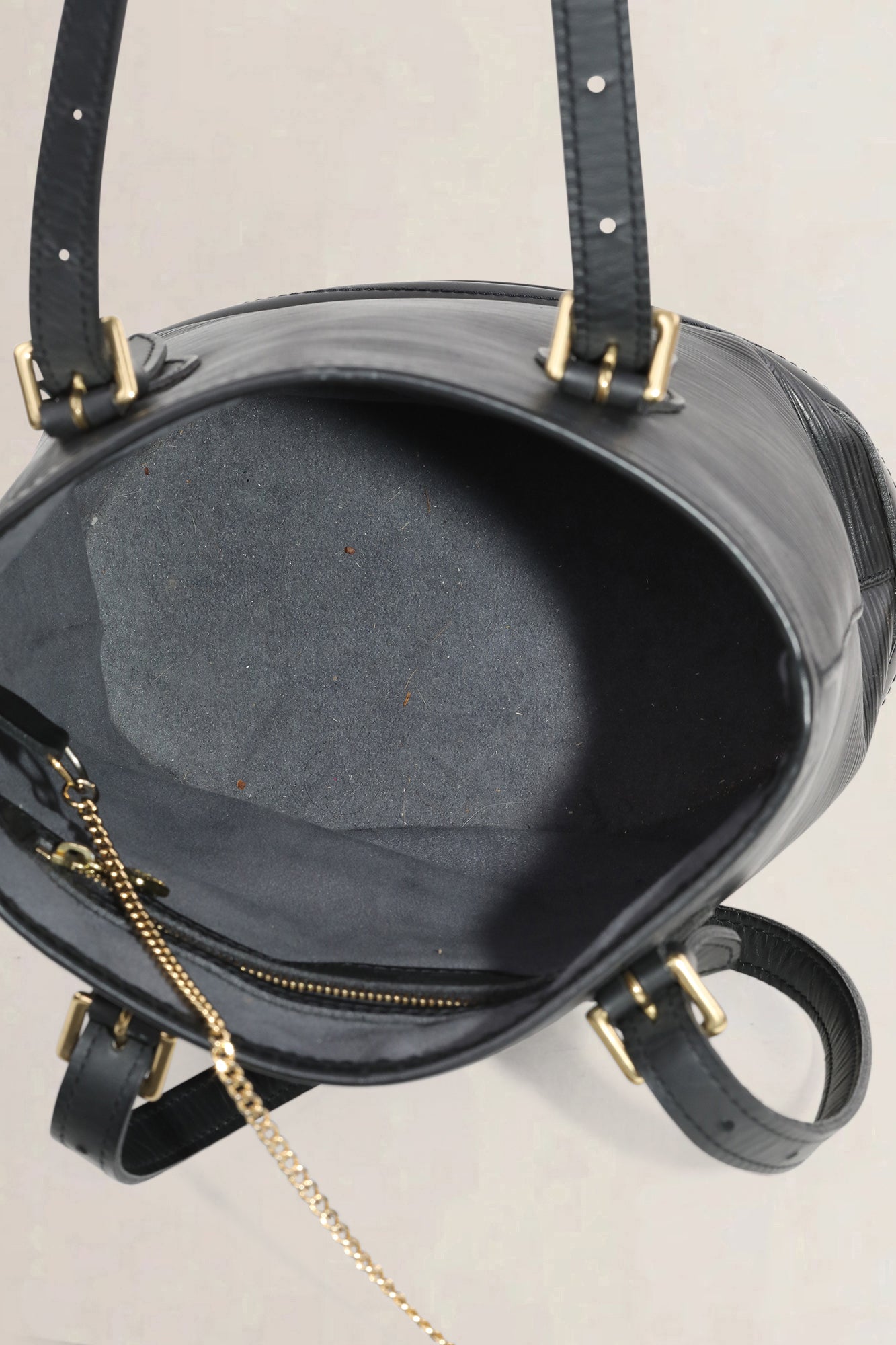 Louis Vuitton Black Epi Leather Top Handle Bucket Bag
