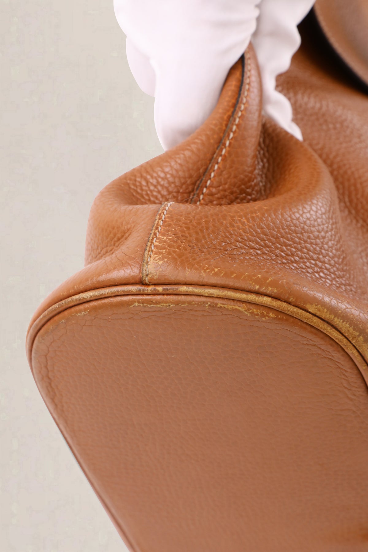 Delvaux Vintage Cognac Jumping Calf Shoulder Bag