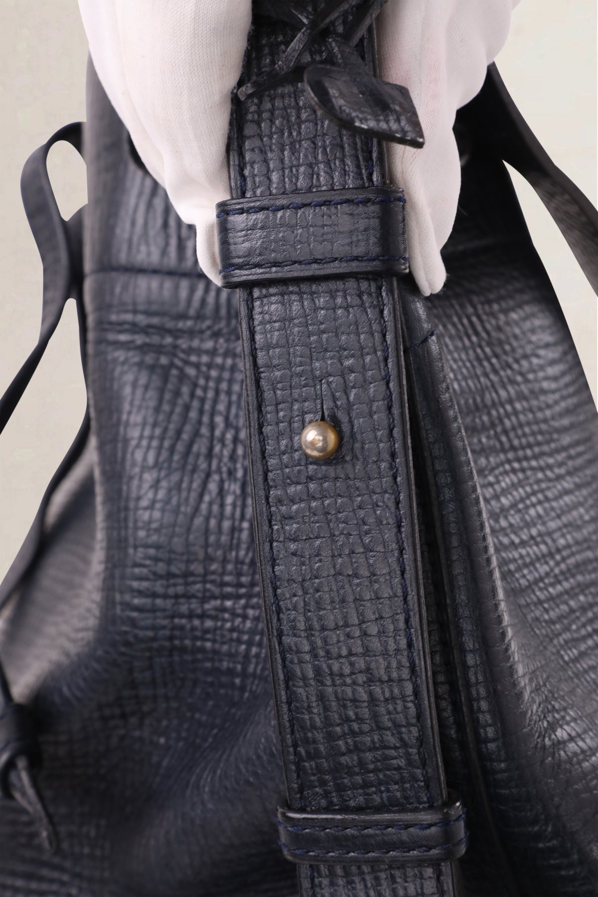 Delvaux Navy Bucket Bag — vintage