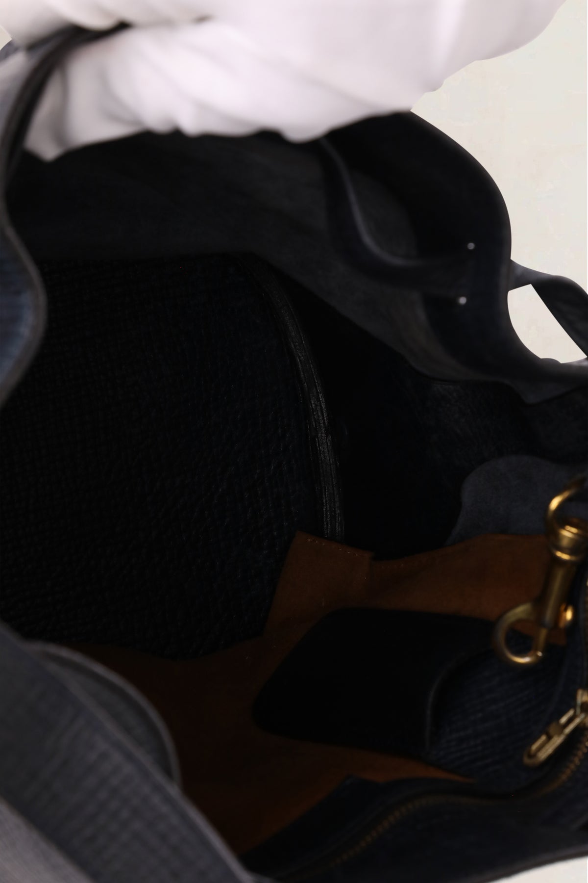 Delvaux Navy Bucket Bag — vintage