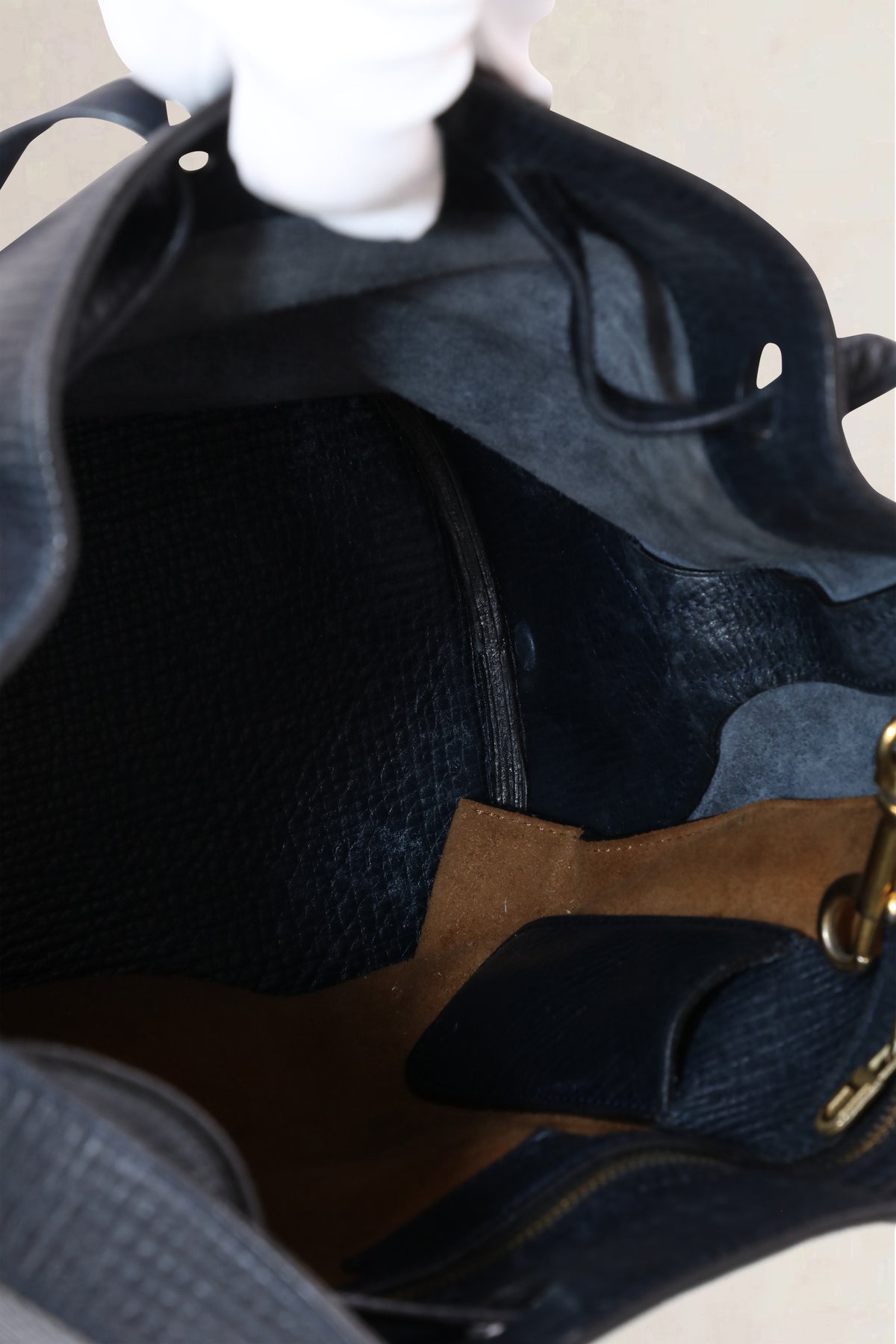 Delvaux Navy Bucket Bag — vintage