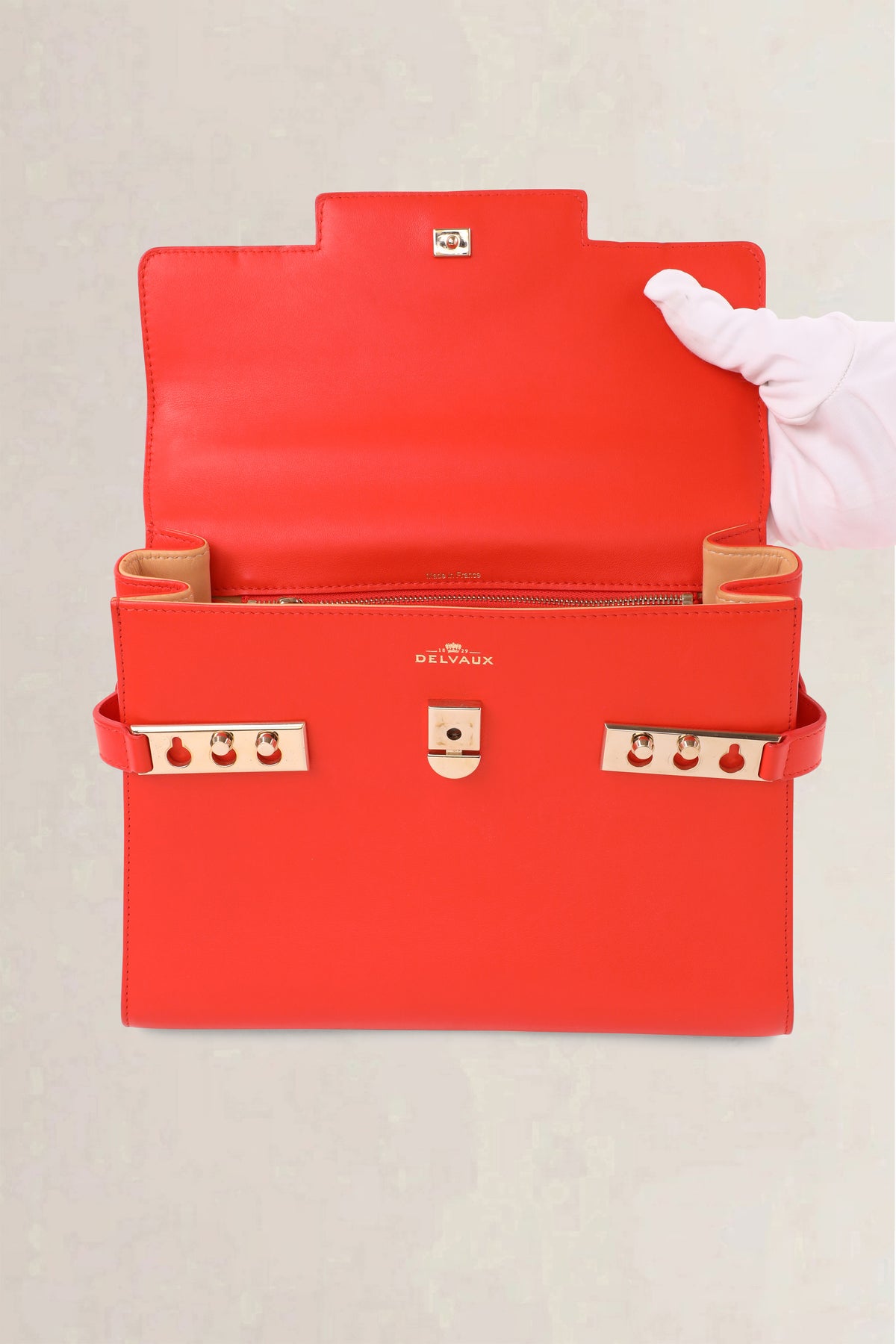 Delvaux Piment Tempête Calf Souple MM Crossbody Bag