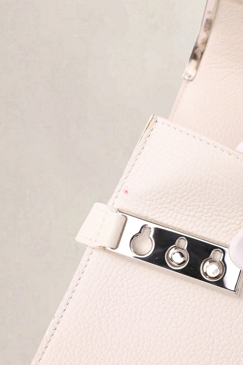 Delvaux White Tempête Frame MM Crossbody Bag