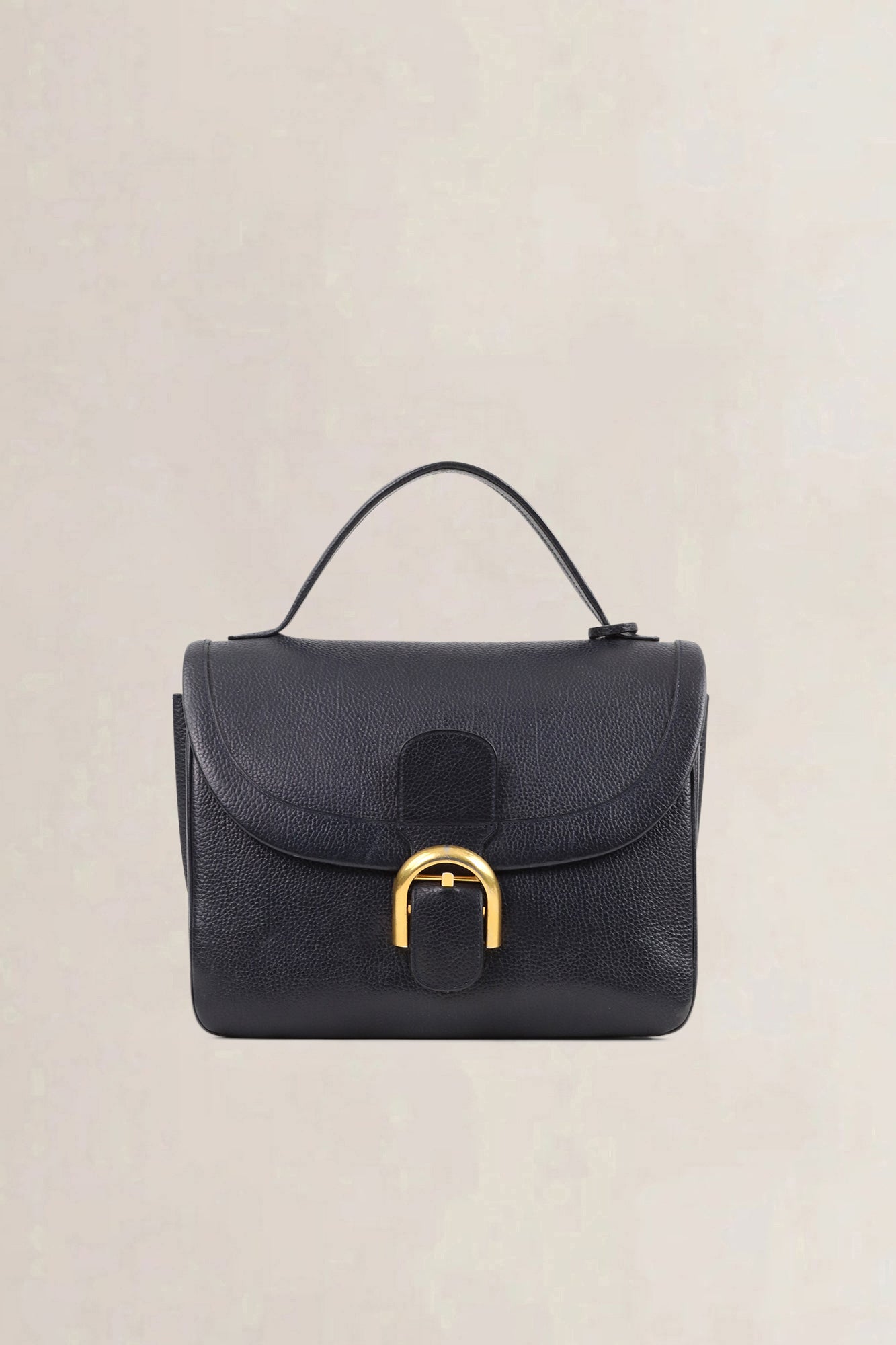 Delvaux Navy Blue Top Handle Bag