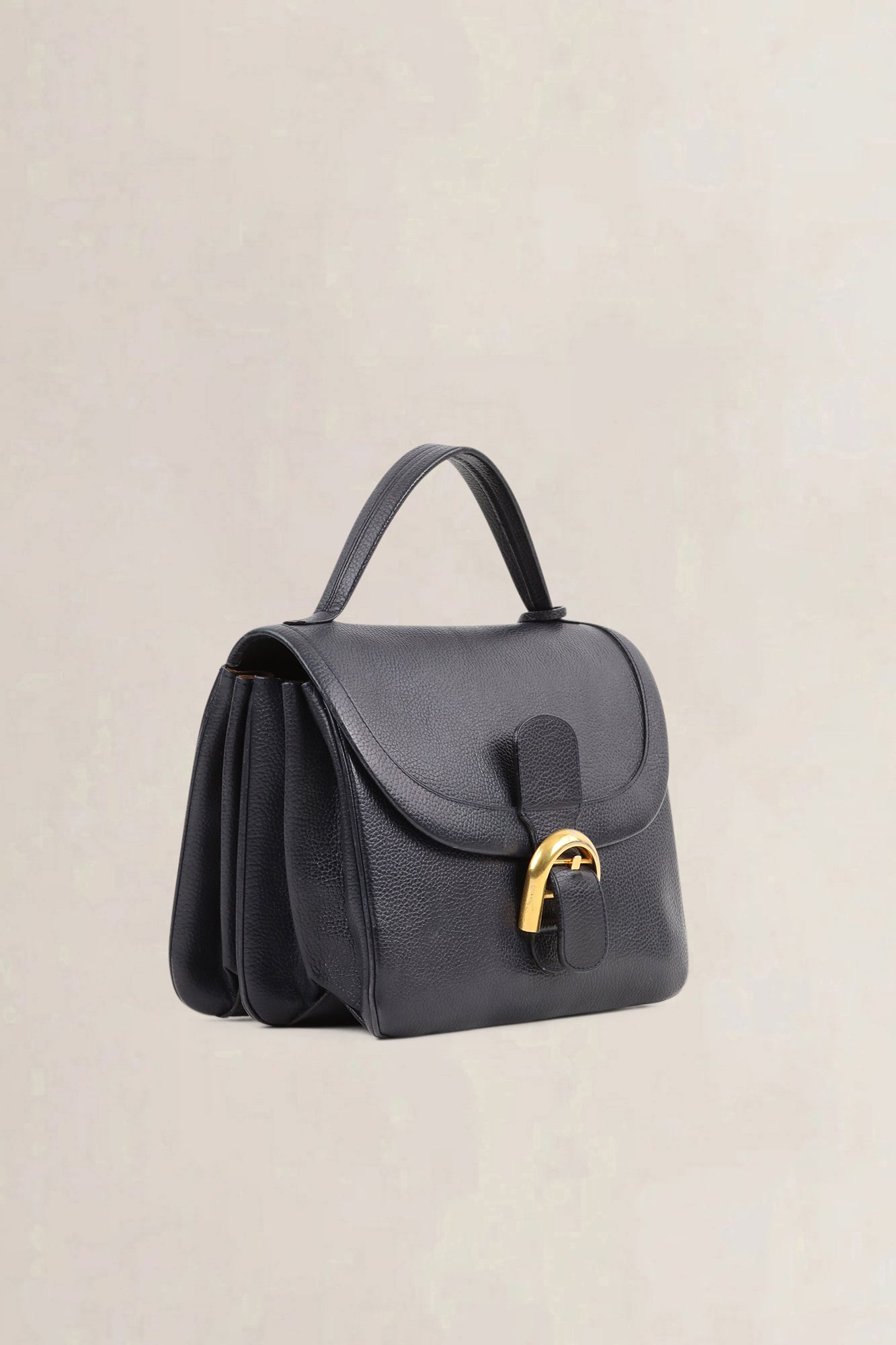 Delvaux Navy Blue Top Handle Bag